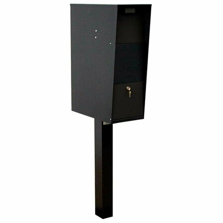 BOOK PUBLISHING CO 4 x 4 in. Steel Powder Coated Post for Vacation Mailbox, Black GR2642776